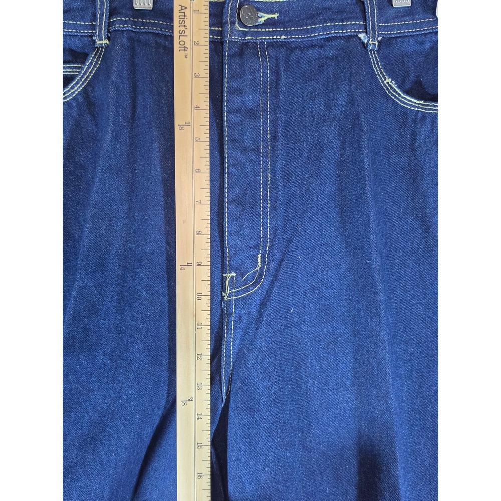 Choppers Mens Vintage Indigo Denim Jeans Star Embroidery Blue Size 42x35 NWT - Picture 5 of 8